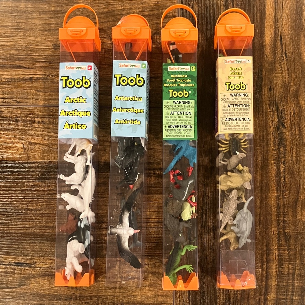 Toob 4-Sets Arctic Antarctica Rainforest Desert